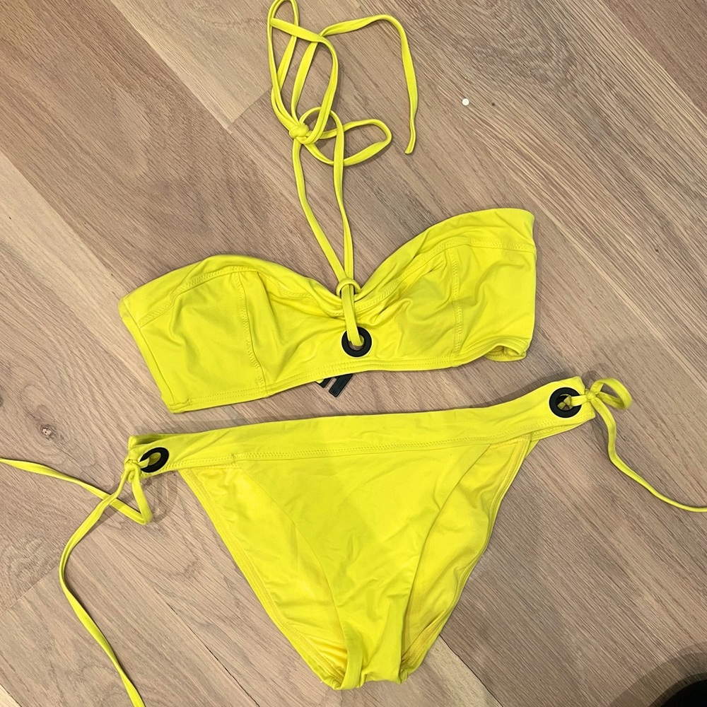Proenza neon yellow swim suit size L